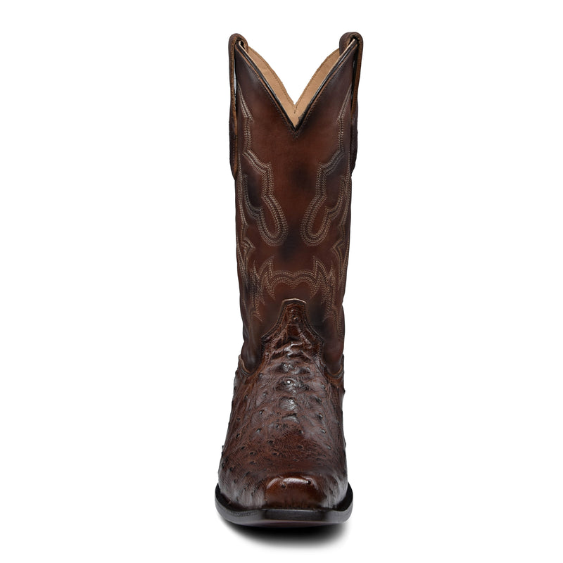 Corral - A4548 - Men's Embroidery/Ostrich Brown Narrow Square Toe Cowboy Boot (Copy)