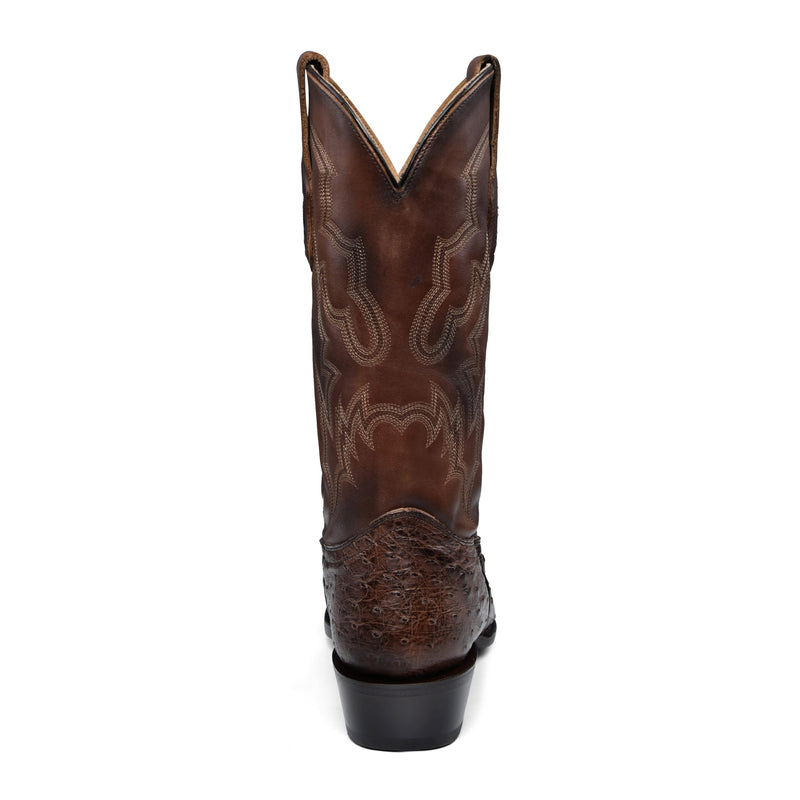 Corral - A4548 - Men's Embroidery/Ostrich Brown Narrow Square Toe Cowboy Boot (Copy)