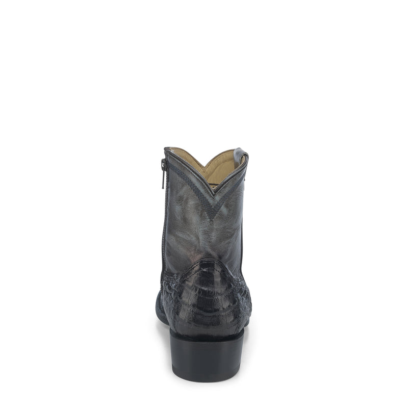 Corral - A4678 Blue Caiman Embroidery Narrow Square Toe