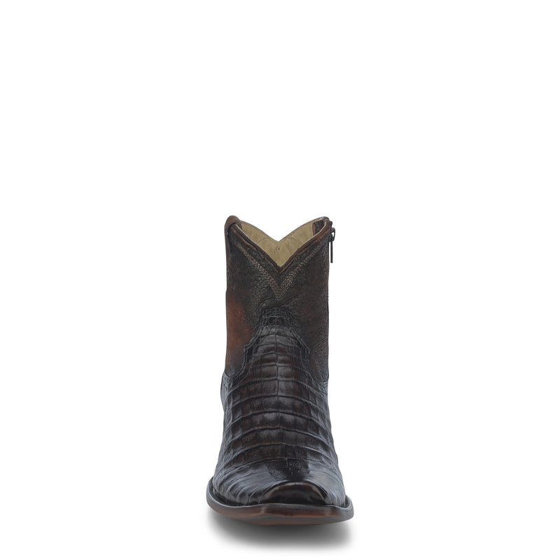 Corral - A4680 Chocolate Caiman Embroidery Narrow Square Toe