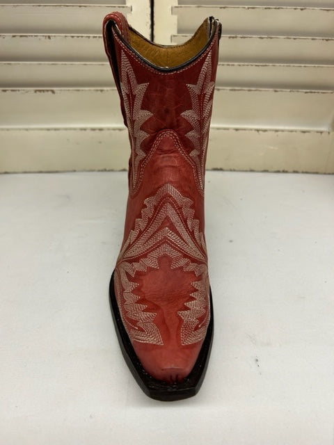 Corral - L5704 Ld. Red Embroidery zipper boot