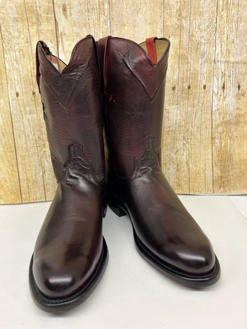 Lucchese - CL6508.C2 Black Cherry Buffalo Calf Roper