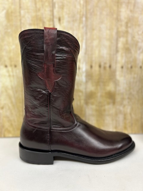 Lucchese - CL6508.C2 Black Cherry Buffalo Calf Roper