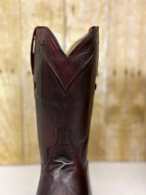 Lucchese - CL6508.C2 Black Cherry Buffalo Calf Roper