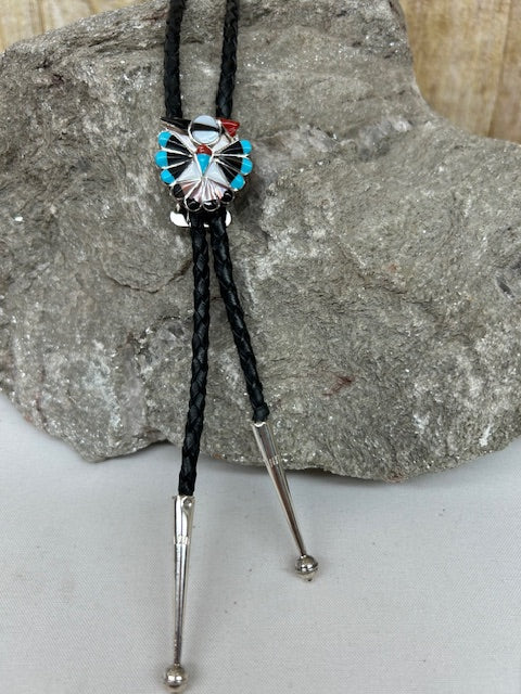 Sterling Silver - Small Thunderbird Bolo tie