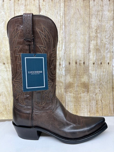 Lucchese - Corbin Chocolate Burnished Mad Dog Goat