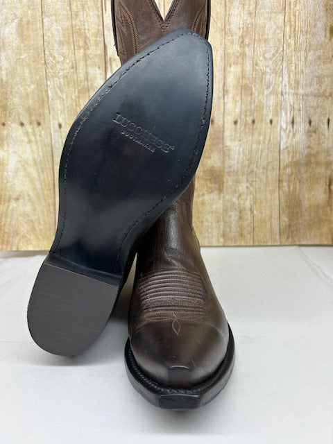 Lucchese - Corbin Chocolate Burnished Mad Dog Goat