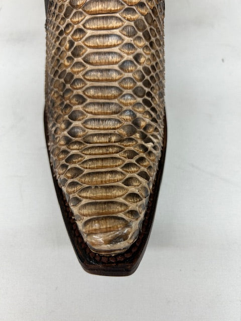 Corral - L6045 Ld Brown Python with embroidery and studs