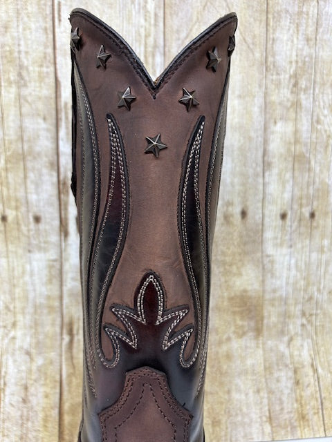 Corral - C4154 Two Tone Chocolate overlay with star stud details