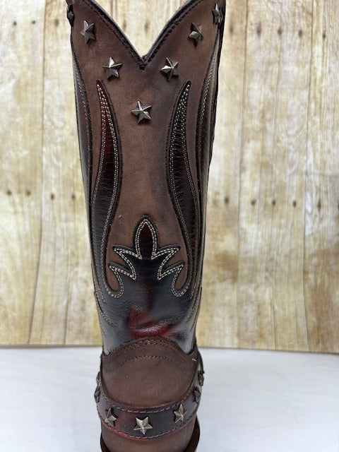 Corral - C4154 Two Tone Chocolate overlay with star stud details