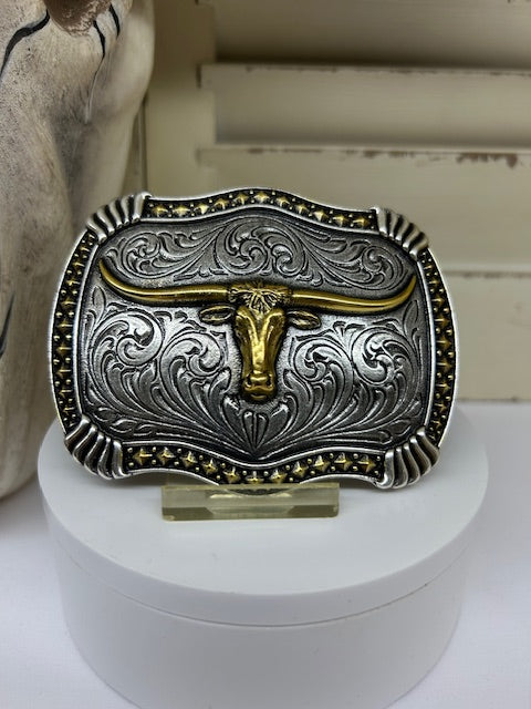 Montana Silversmiths Attitude- A1072P Longhorn Legacy Buckle
