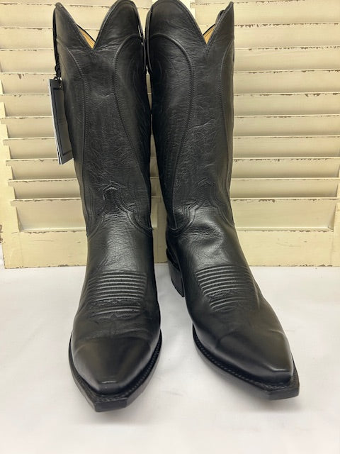 Lucchese -N1597.54 Bart Boot Black Cowhide Ranch Hand
