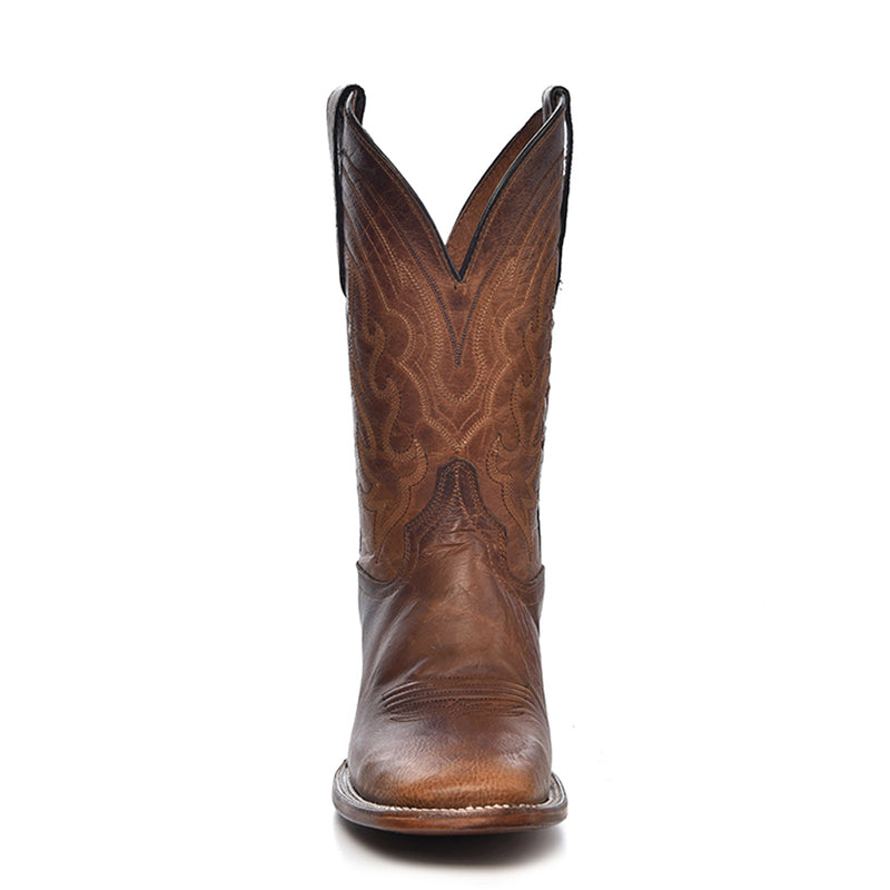 Corral - L5733 - Embroidery Brown Wide Square Toe Cowboy Boot