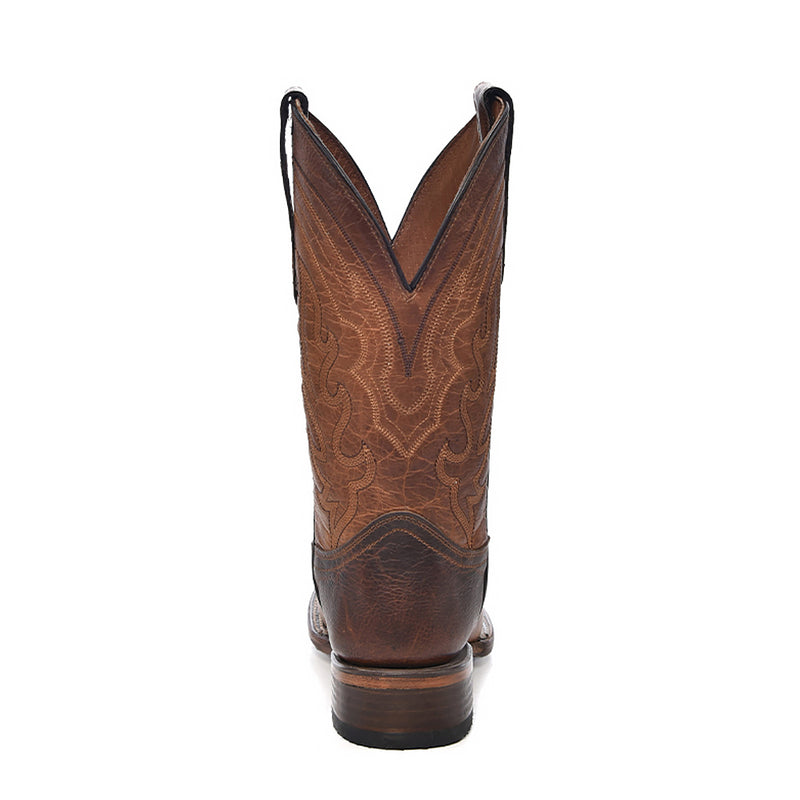 Corral - L5733 - Embroidery Brown Wide Square Toe Cowboy Boot