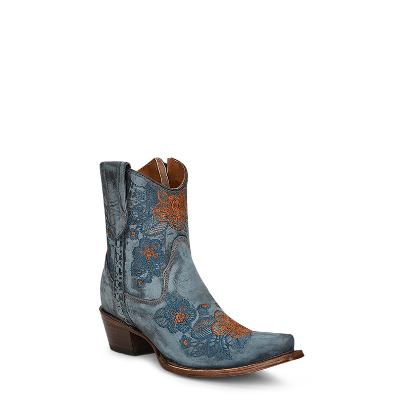 Corral - L5874 -  Blue Jean Embroidery Ankle Boot