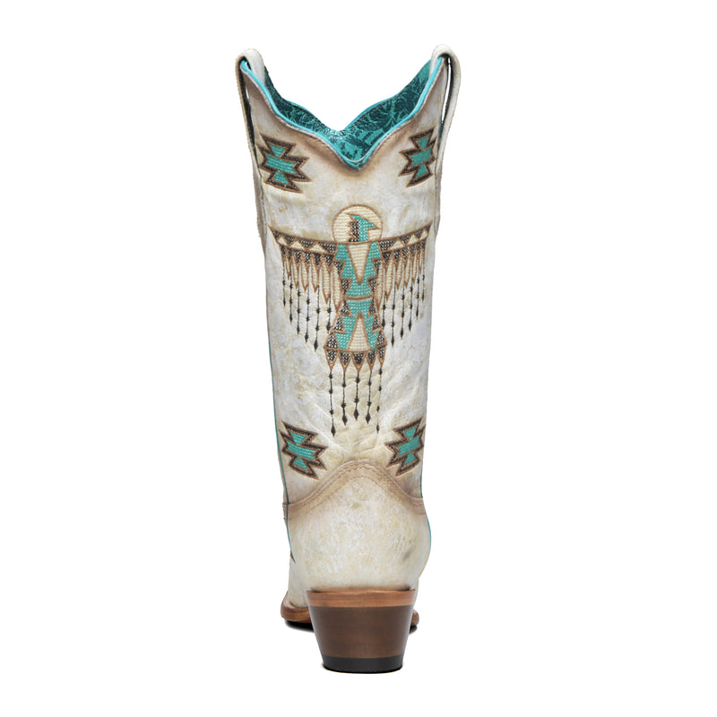 Corral -Z5410 - Women's Woven Eagle Turquoise Embroidery Snip Toe Cowboy Boot