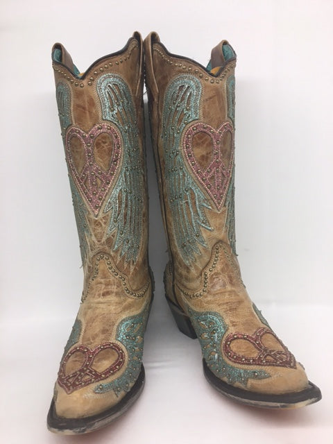 Corral - A4235 Sand Heart & Wings