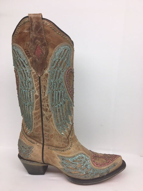 Corral - A4235 Sand Heart & Wings
