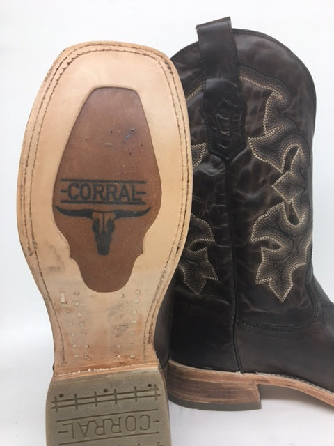 Corral - A4264 Moka Wide Square Toe