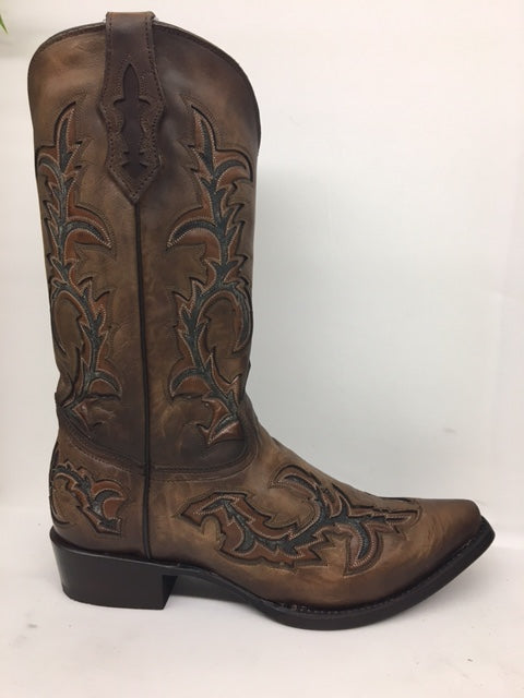 Corral C3845  Honey/Grey Inlay & Embroidery