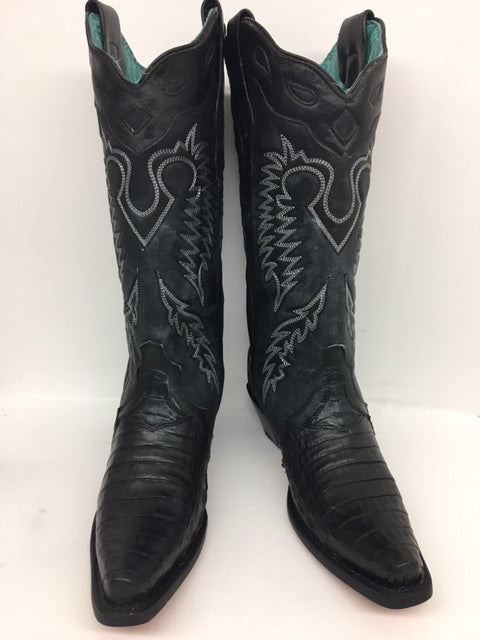 Corral - A4183 Black Caiman & Embroidery