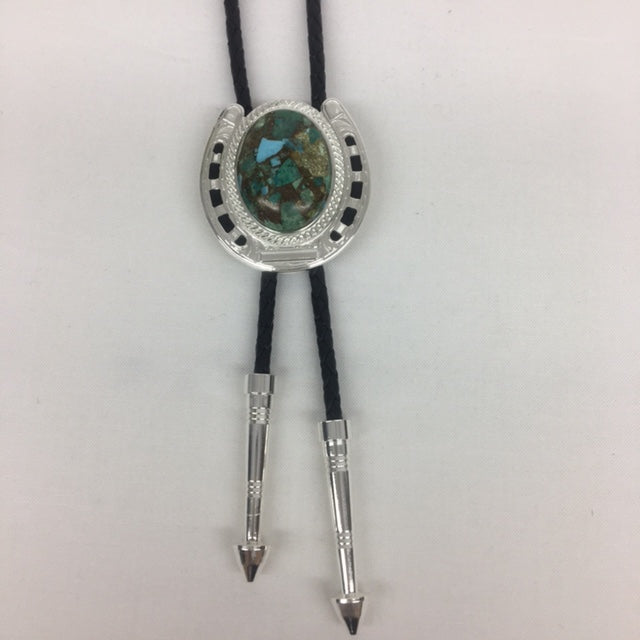 Montana Silversmiths - BT 5150 Horseshoe Turquoise Bolo Tie