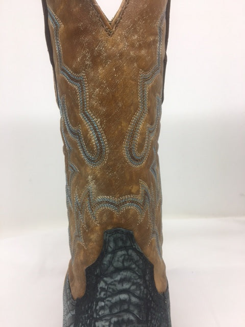 Corral - A4294 Denim Blue Ostrich Leg Narrow Square Toe