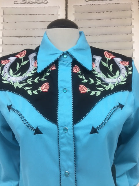 Scully - PL-637 Turq. Horseshoe Embellished