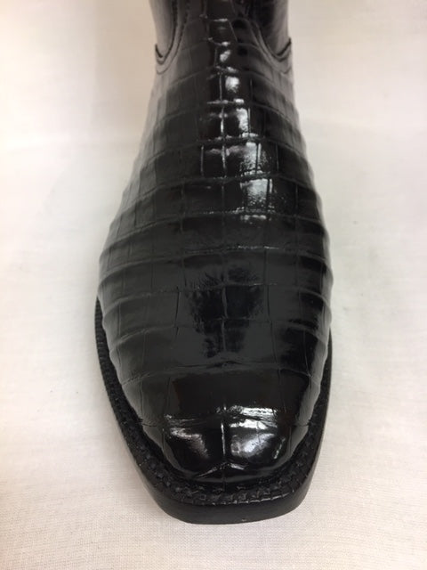 Lucchese - L3150 Black Ultra Belly Caiman Roper
