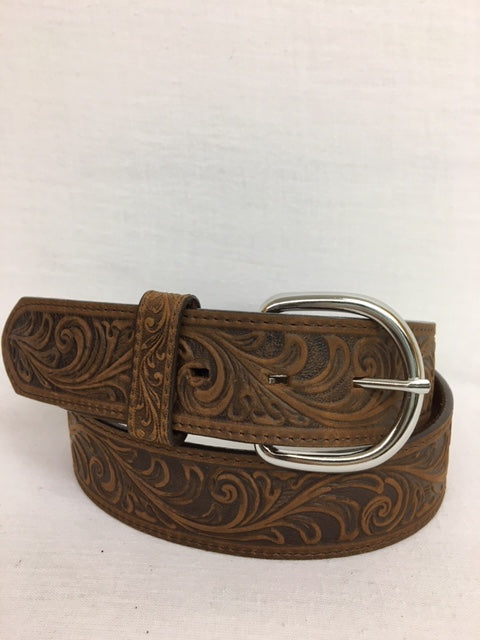 Bootmaster Belt - 53909 Western Scroll Brown