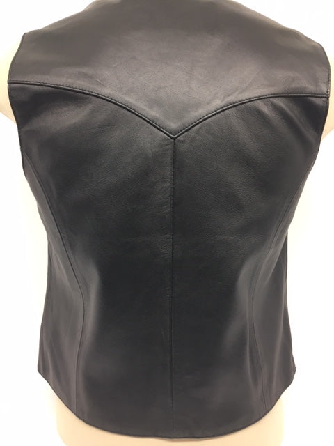 Scully - #507 Black Lambskin Leather Vest