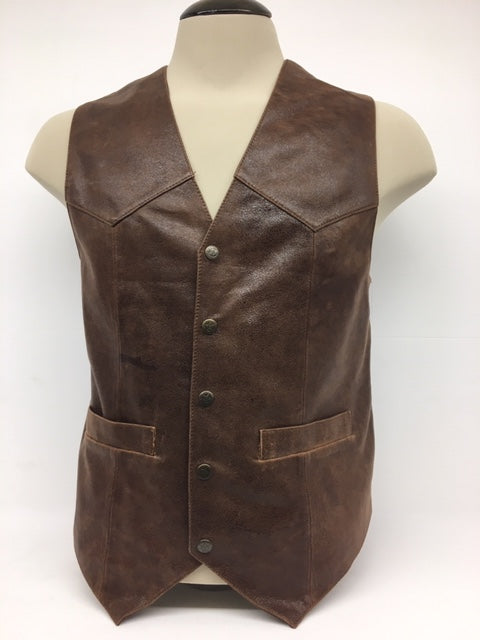 Scully - #1035 Brown Lambskin Leather Vest