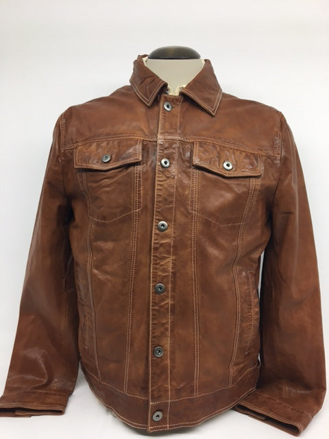 Scully - #1055 Tan Leather Jean Jacket