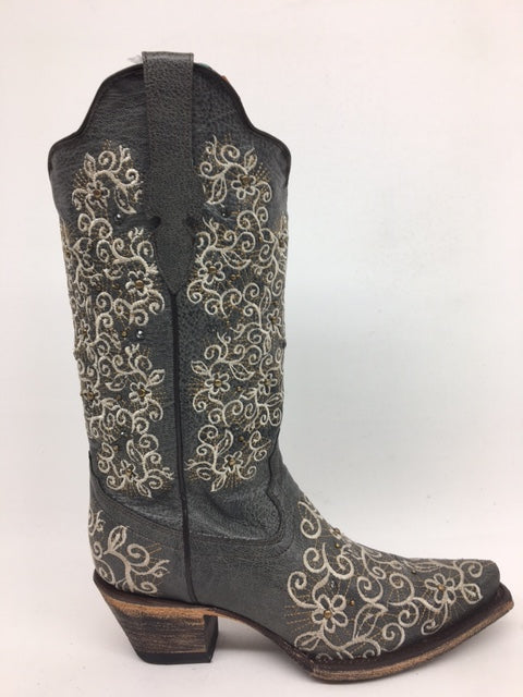 Corral - R1408 Gray Embroidery/Studs
