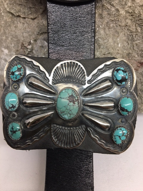 Sterling Silver & Turquoise Concho Belt