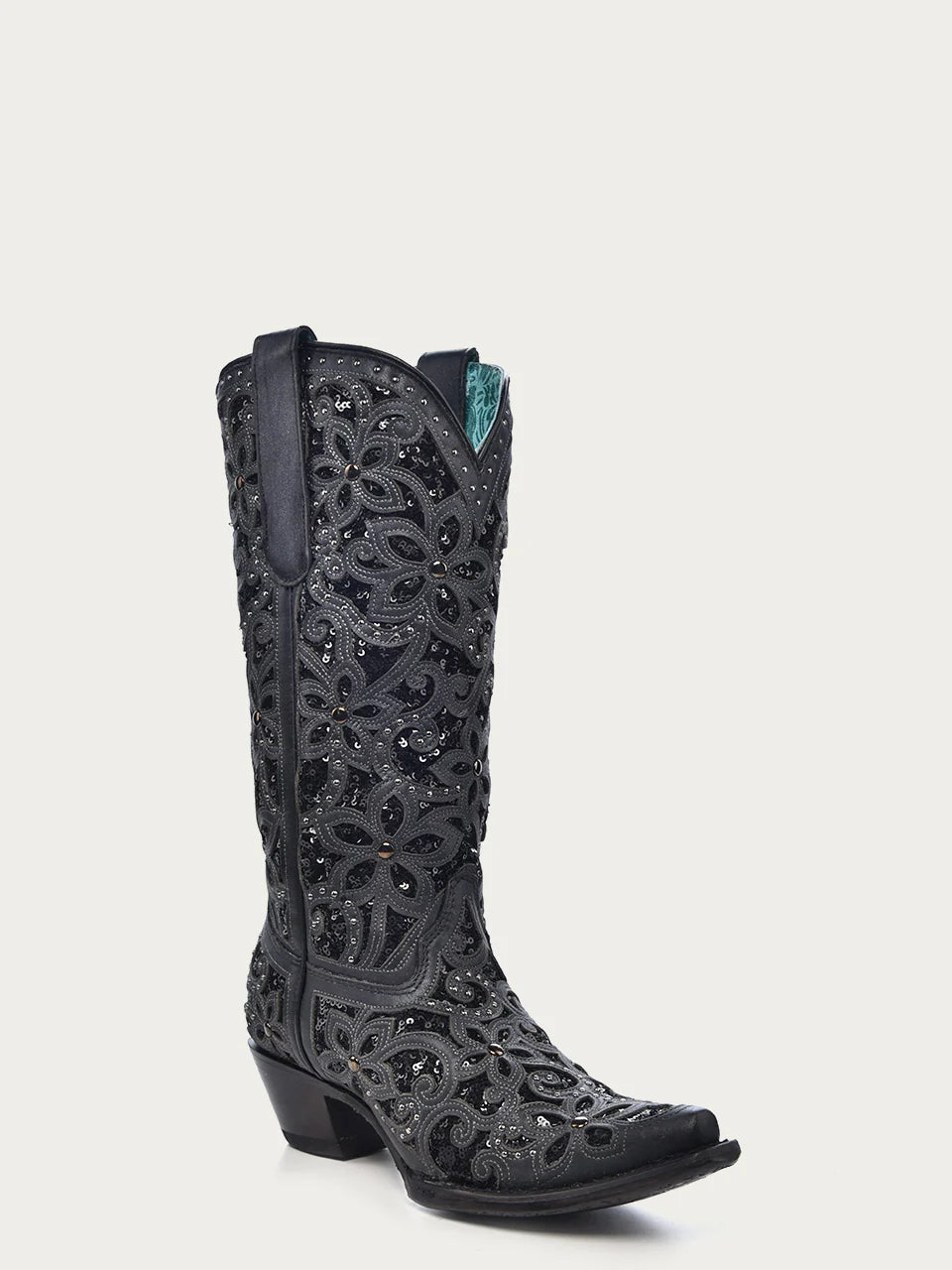 Corral - A3752 Black Inlay with Embroidery and Studs
