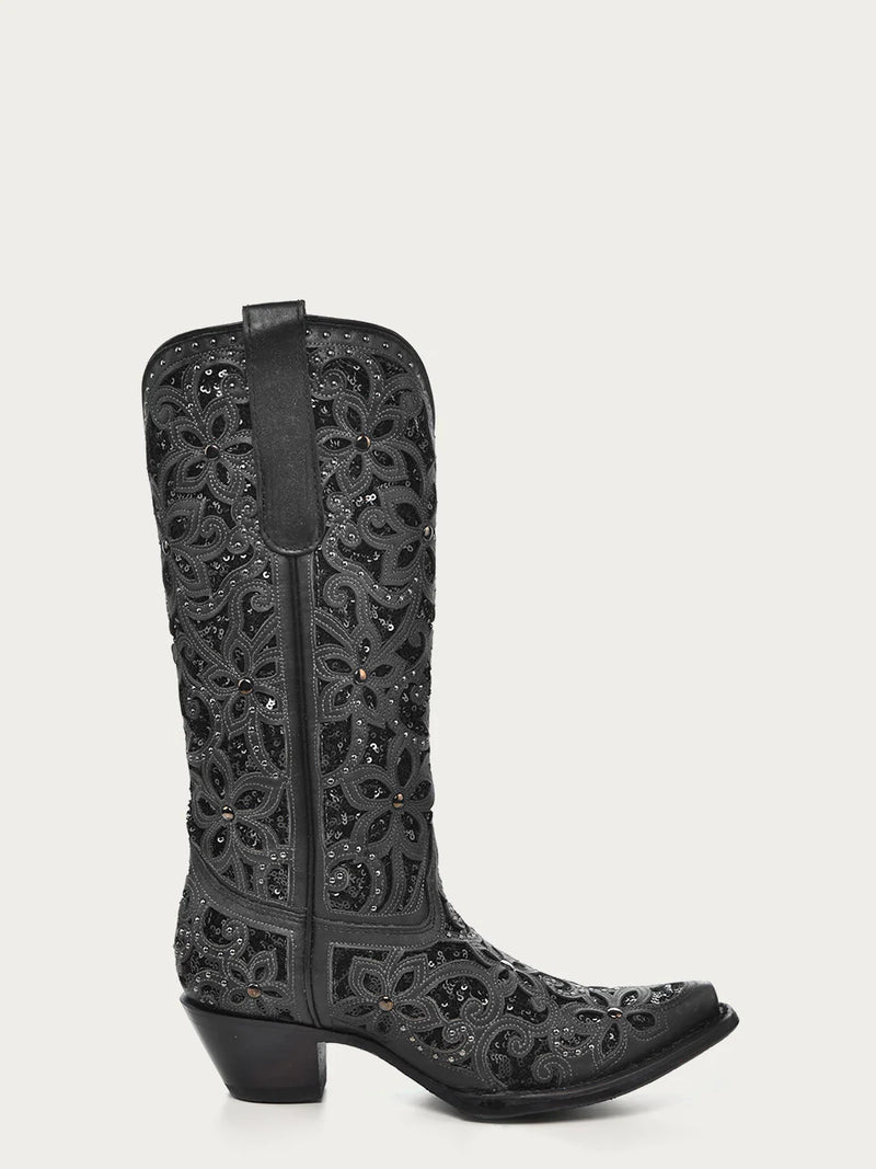 Corral - A3752 Black Inlay with Embroidery and Studs