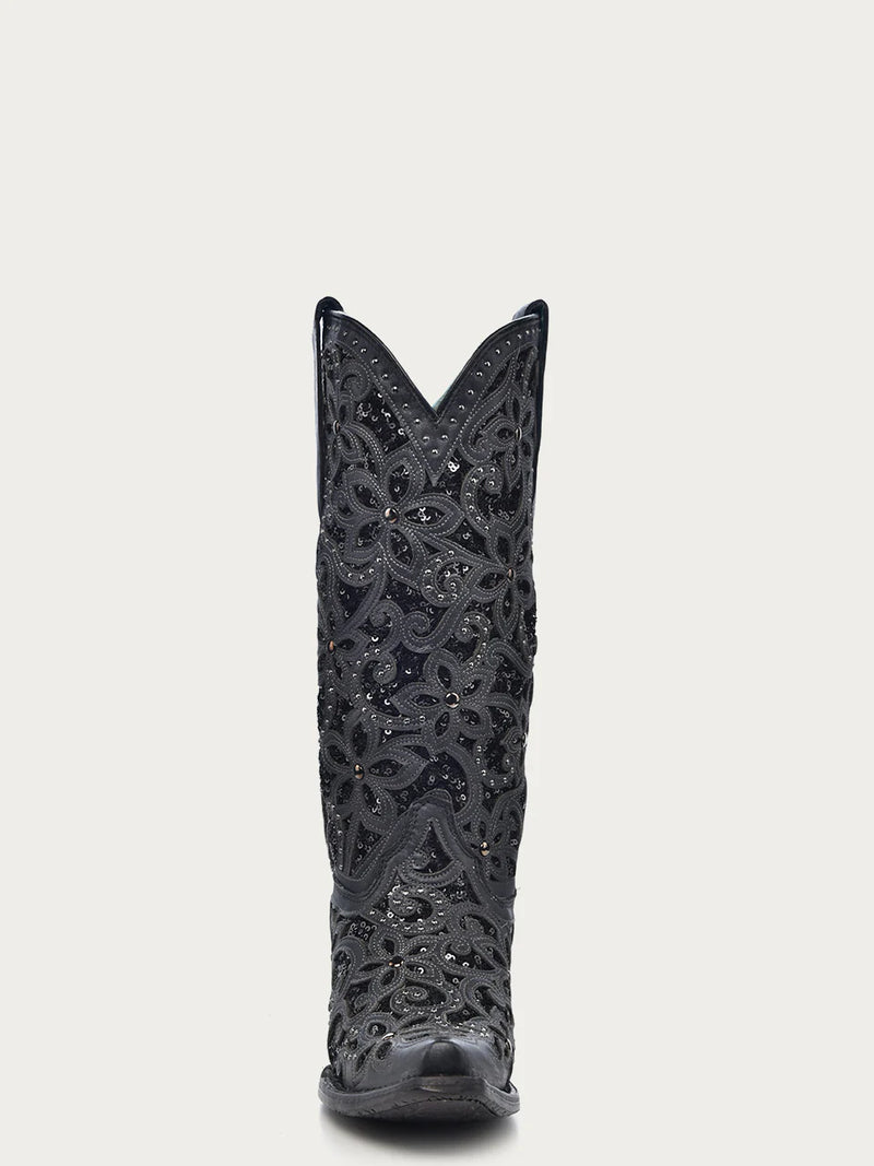 Corral - A3752 Black Inlay with Embroidery and Studs