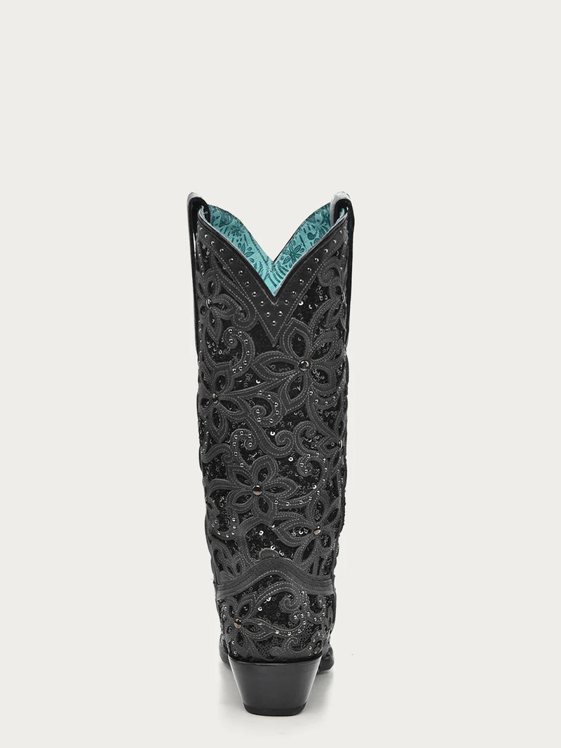 Corral - A3752 Black Inlay with Embroidery and Studs
