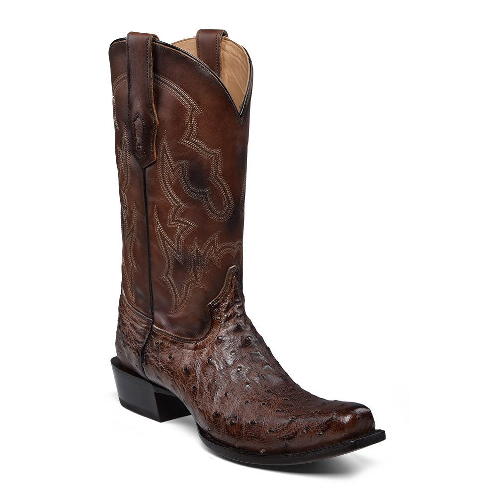 Corral - A4548 - Men's Embroidery/Ostrich Brown Narrow Square Toe Cowboy Boot (Copy)