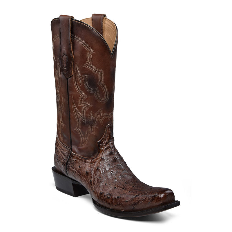 Corral - A4548 - Men's Embroidery/Ostrich Brown Narrow Square Toe Cowboy Boot (Copy)