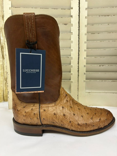 Lucchese -N3036.C2 Barnwood Full Quill Ostrich Roper