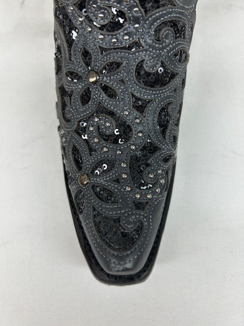 Corral - A3752 Black Inlay with Embroidery and Studs