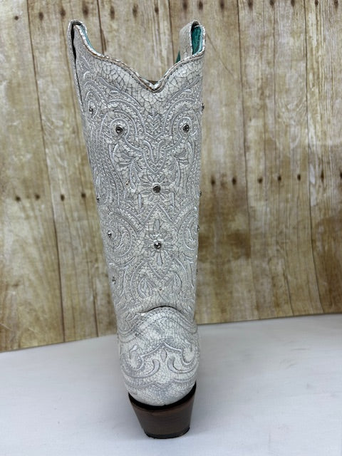 Corral - Z5123 Crackled Bone with Embroidery and Crystals