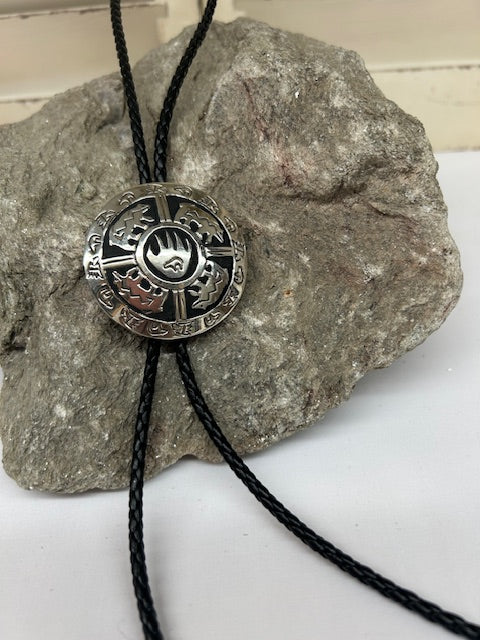 Sterling Silver - Sunface Bolo Tie