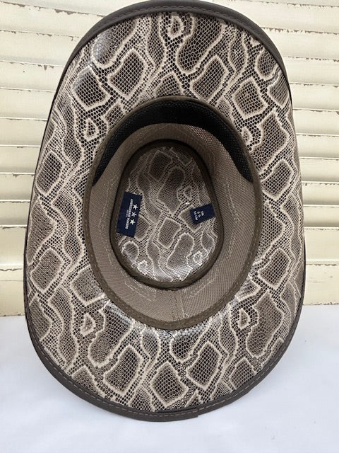 Head'n Home -  Sierra Bomber Taupe Python Print