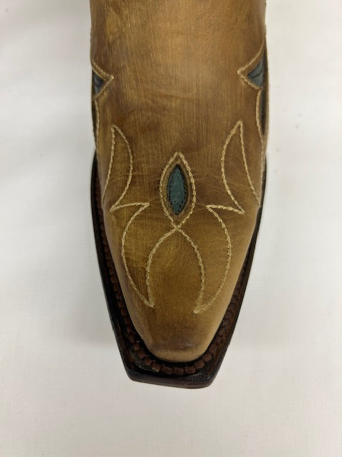 Corral - L6155- Sand Inlay & Embroidery Cowgirl Boot