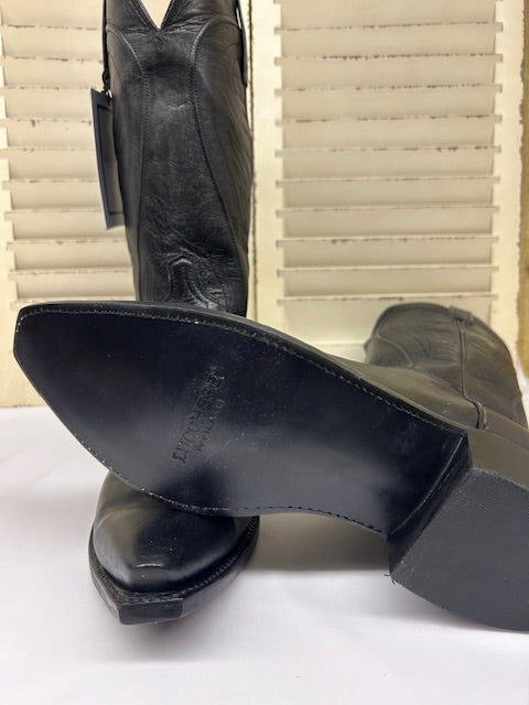 Lucchese -N1597.54  Bart Boot Black Cowhide Ranch Hand