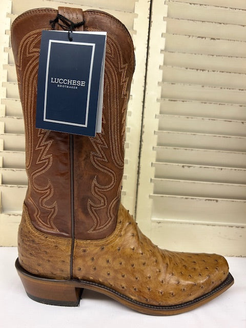 Lucchese - LUKE Style No. N1156.73 Barnwood Full Quill Ostrich