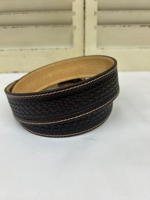 Bootmaster Belt - C42905 Bovine Brown Tooled Belt